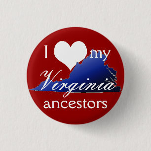 Ik hou van mijn Virginia voorouders Button