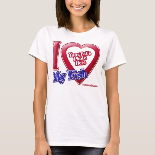 Ik hou van mijn vis - Foto T-shirt (Voorkant)