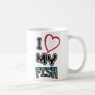 Ik hou van mijn vis koffiemok