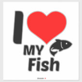 Ik hou van mijn vis sticker (Vel)