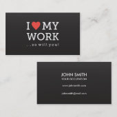 Ik hou van mijn Visitekaartje zwart (Voorkant / Achterkant)