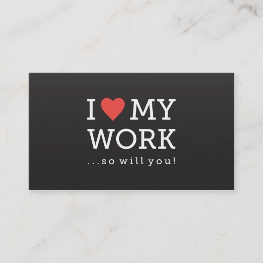 Ik hou van mijn Visitekaartje zwart (Voorkant)