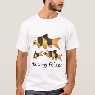 Ik hou van mijn visshirt - Cool Clown loach famili T-shirt