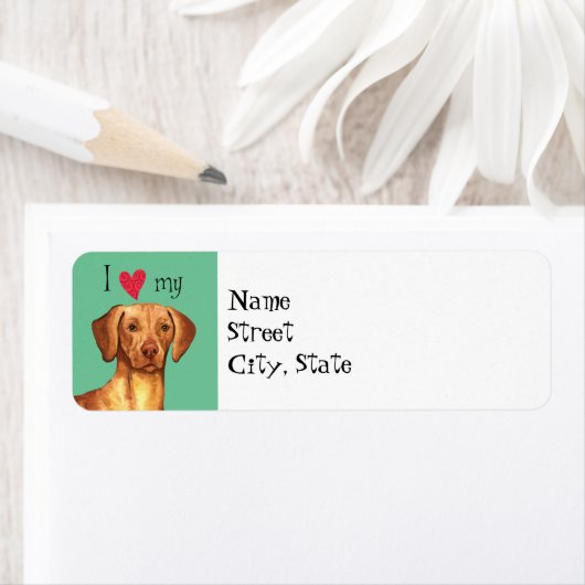 Ik hou van mijn Vizsla Etiket (Insitu)