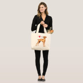 Ik hou van mijn Vizsla Grote Tote Bag (Voorkant (model))
