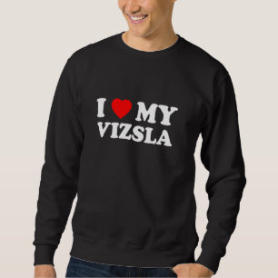 Ik hou van mijn Vizsla Heart Dog mama en papa Trui