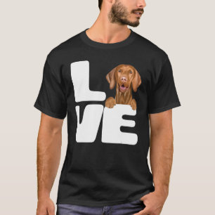 Ik hou van mijn Vizsla Hondenliefhebber T-shirt
