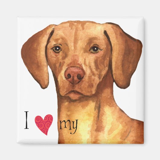 Ik hou van mijn Vizsla Magneet (Voorkant)