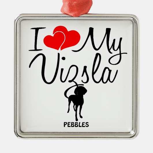 Ik hou van mijn Vizsla Ornament (Voorkant)