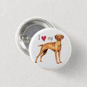 Ik hou van mijn Vizsla Ronde Button 3,2 Cm (Voorkant /achterkant)