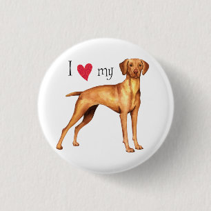 Ik hou van mijn Vizsla Ronde Button 3,2 Cm