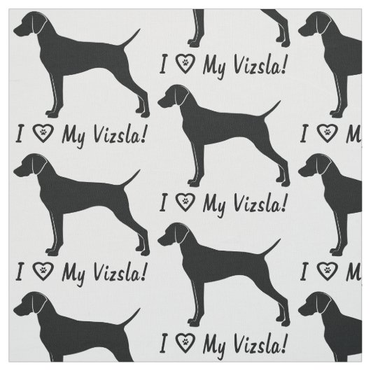 Ik hou van mijn Vizsla! Stof (Swatch)