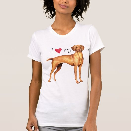 Ik hou van mijn Vizsla T-shirt (Voorkant)