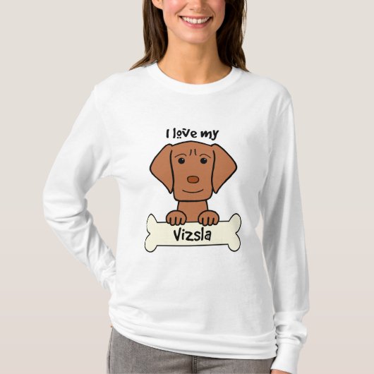 Ik hou van mijn Vizsla T-shirt (Voorkant)