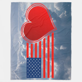 IK HOU VAN MIJN VLAG FLEECE DEKEN