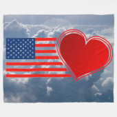 IK HOU VAN MIJN VLAG FLEECE DEKEN (Voorkant (Horizontaal))