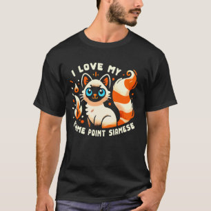 Ik hou van mijn vlam-punt Siamees Perzisch kat T-shirt