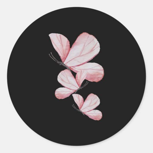 Ik hou van mijn vlindercadeautjes ronde sticker (Voorkant)