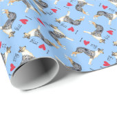 Ik hou van mijn Vloeiende Collie Cadeaupapier (Rol Hoek)