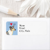 Ik hou van mijn Vloeiende Collie Etiket (Insitu)