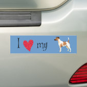 Ik hou van mijn Vloeiende Fox Terrier Bumpersticker (Op auto)