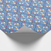 Ik hou van mijn Vloeiende Fox Terrier Cadeaupapier (Hoek)