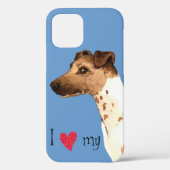 Ik hou van mijn Vloeiende Fox Terrier Case-Mate iPhone Case (Achterkant)