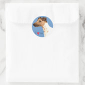 Ik hou van mijn Vloeiende Fox Terrier Ronde Sticker (Tas)