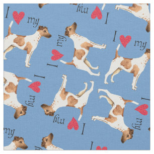 Ik hou van mijn Vloeiende Fox Terrier Stof
