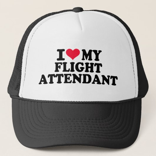 Ik hou van mijn vluchtbegeleider trucker pet (Voorkant)