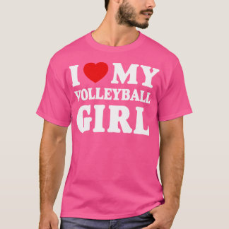 Ik hou van mijn volleybal meisje ik hart mijn voll t-shirt