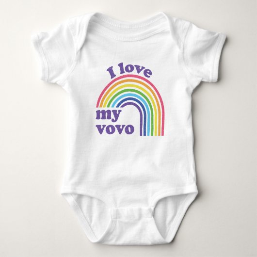 Ik hou van mijn Vovo - Mooie Regenboog Romper (Voorkant)