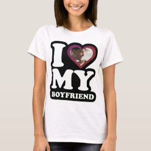 Ik hou van mijn vriend - Aangepaste foto aangepast T-shirt
