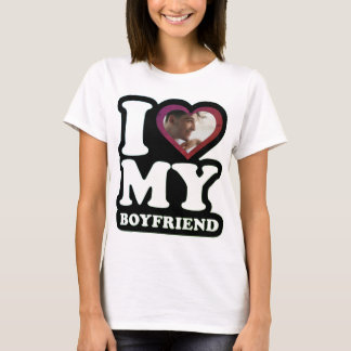 Ik hou van mijn vriend - Aangepaste foto aangepast T-shirt