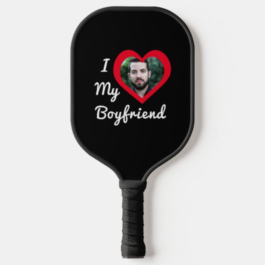 Ik hou van mijn vriend Bae Aangepaste foto Pickleball Paddle (Voorkant)