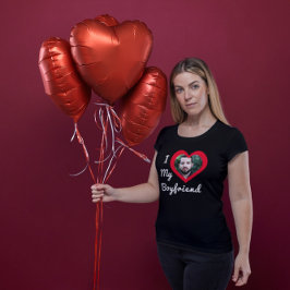 Ik hou van mijn vriend Bae Aangepaste foto T-shirt