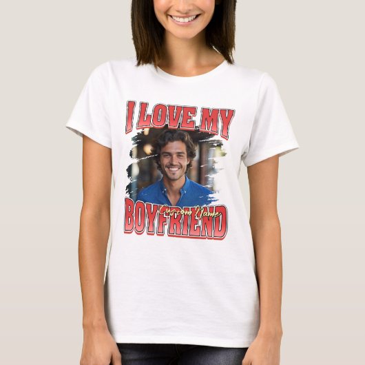 Ik hou van mijn vriend bootleg Valentijnsdag rap T-shirt (Voorkant)