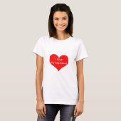 Ik hou van mijn vriend Boy Friend Red Heart Schatt T-shirt (Voorkant volledig)