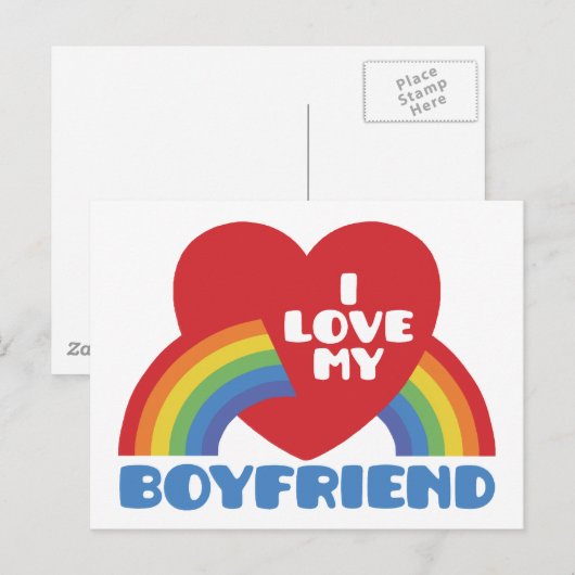 Ik hou van mijn vriend briefkaart (Voorkant / Achterkant)