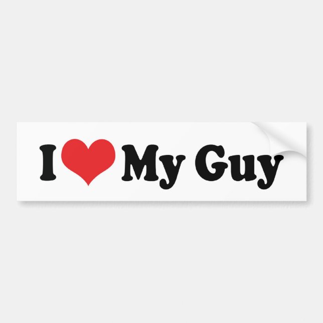 Ik hou van mijn vriend bumpersticker (Voorkant)
