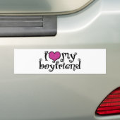 Ik hou van mijn vriend bumpersticker (Op auto)