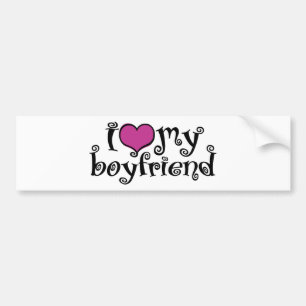Ik hou van mijn vriend bumpersticker