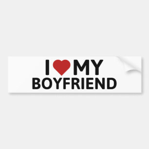 Ik hou van mijn vriend bumpersticker