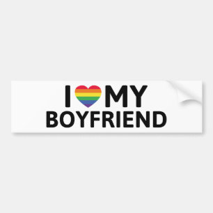 Ik hou van mijn vriend bumpersticker