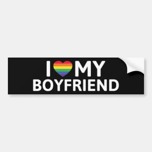 Ik hou van mijn vriend bumpersticker