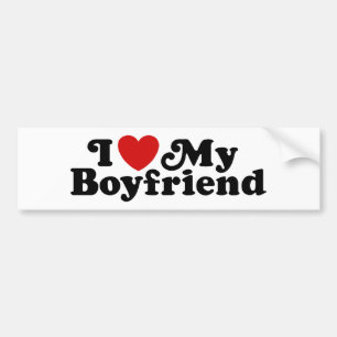 Ik hou van mijn vriend bumpersticker