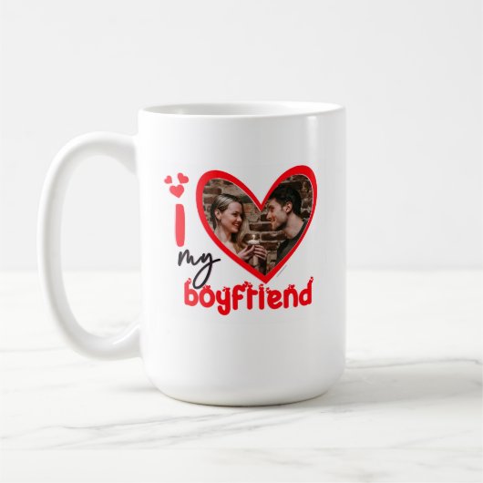Ik hou van mijn vriend Foto Gift Coffee Mok (Links)