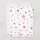 Ik hou van mijn vriend Foto Red Heart Feestdagenkaart (Achterkant)