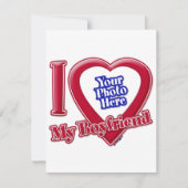 Ik hou van mijn vriend Foto Red Heart Feestdagenkaart (Voorkant)