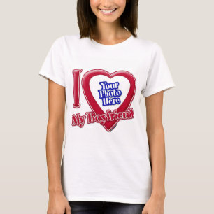 Ik hou van mijn vriend Foto Red Heart T-shirt